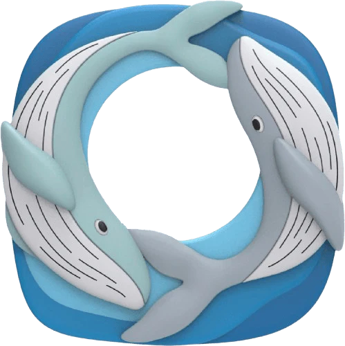 Whale Duo Photo Frame