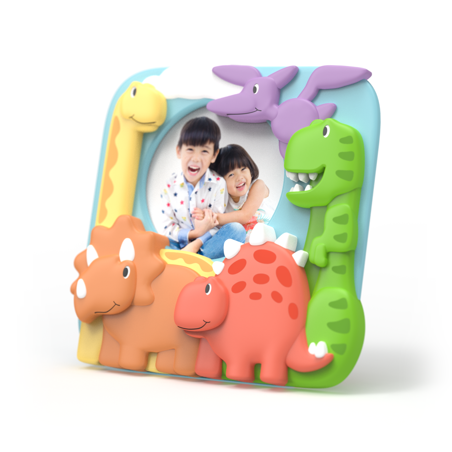 Add a prehistoric touch to your decor with a custom dinosaur photo frame, perfect for your favorite fossil memories.