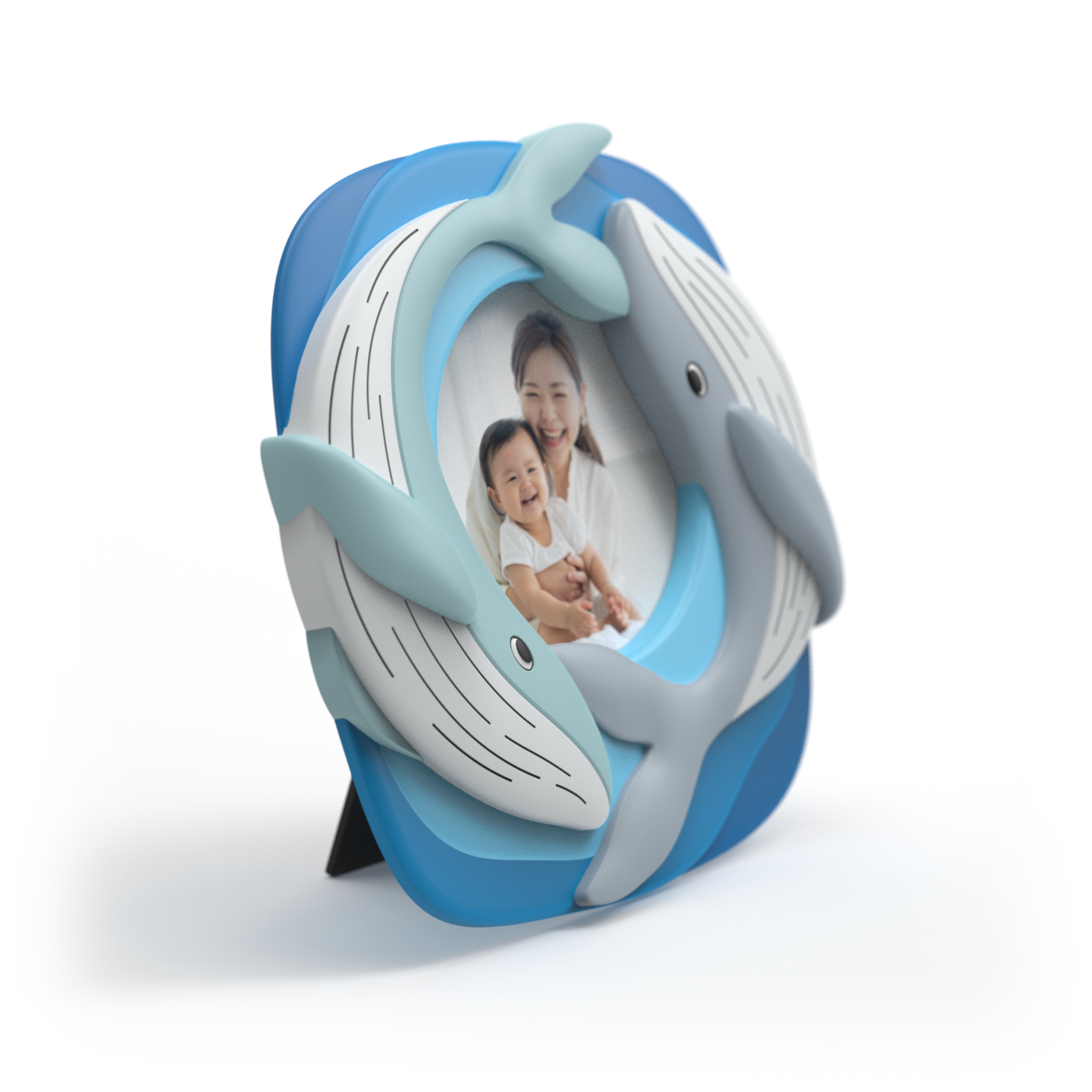A beautiful custom photo frame with a whale design, perfect for preserving your ocean-themed memories in Singapore.